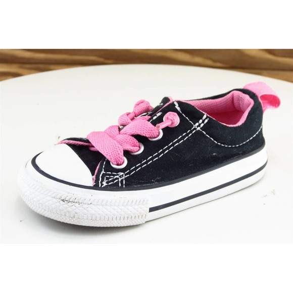 Converse All Star Toddler Girls 5 Medium‎ Black Low Top Fabric 750457B - Picture 1 of 7